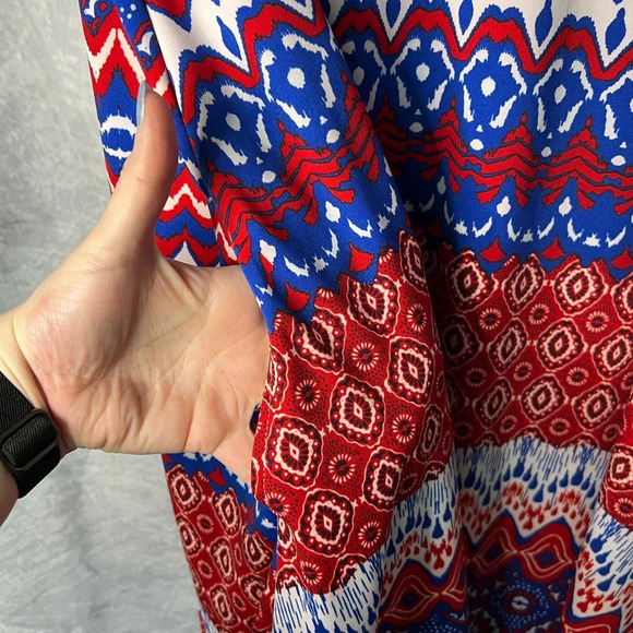 LuLaRoe Jessie Swing Dress in Patriotic Colors - Red, White & Blue - size Small - Picture 6 of 9